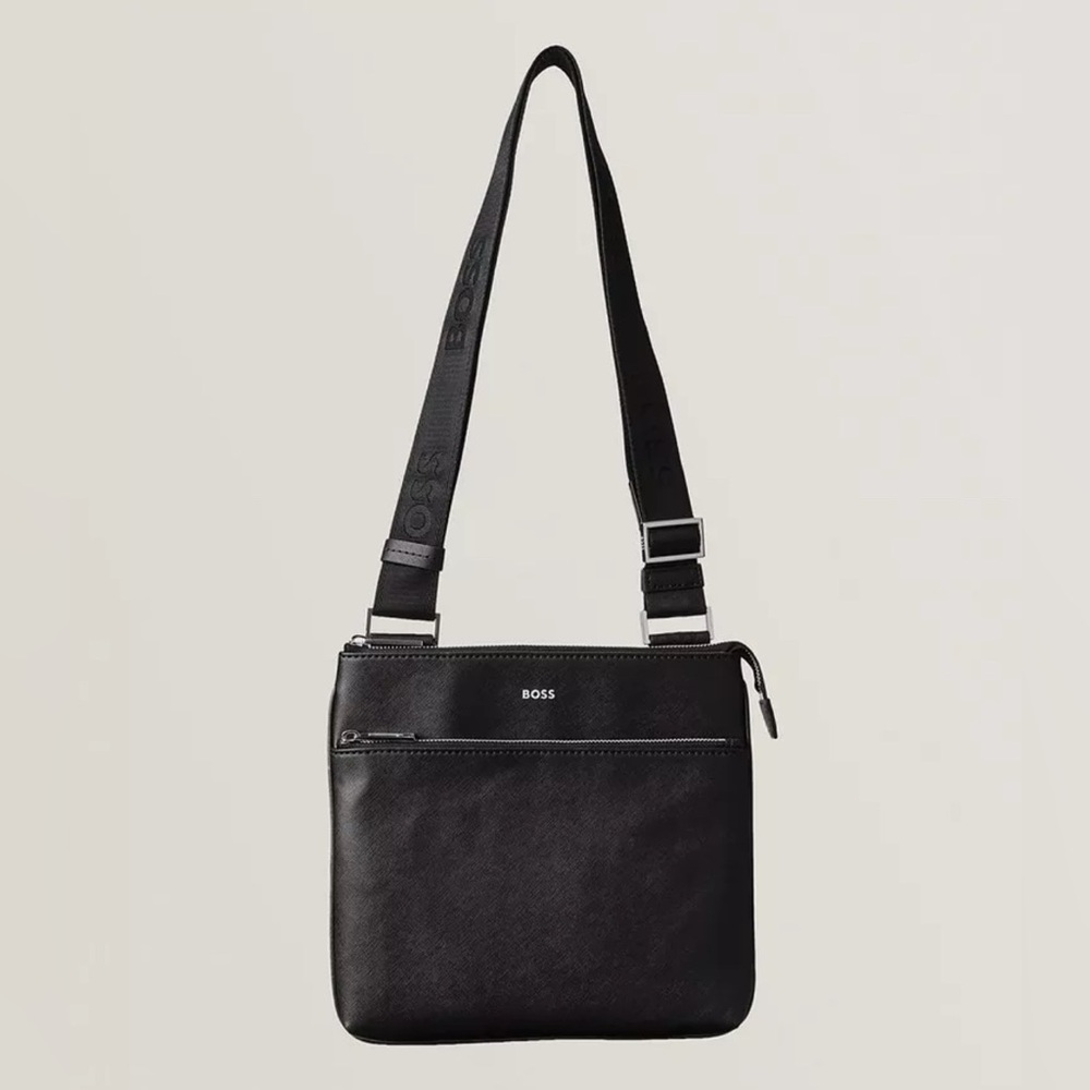 BOSS Leather Crossbody Envelope / Messenger Bag